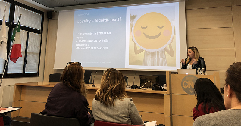 Sessione sul loyalty marketing tenuta da Komunica presso il CNA Parma
