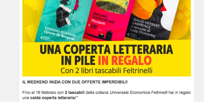 Una coperta di pile in omaggio per leggere!